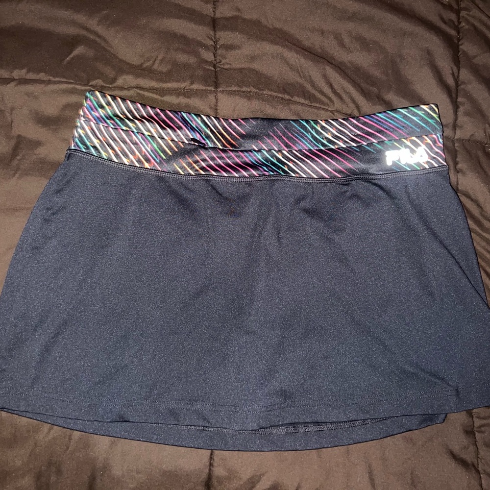 Fila black Skirt with Colorful Striped Waistband tennis golf